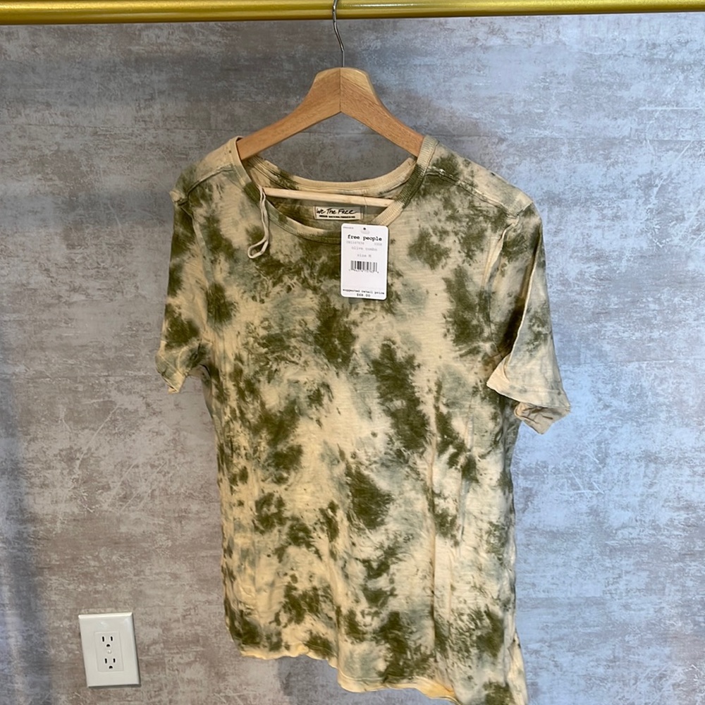 NEW Free People Riptide Tee Moss M